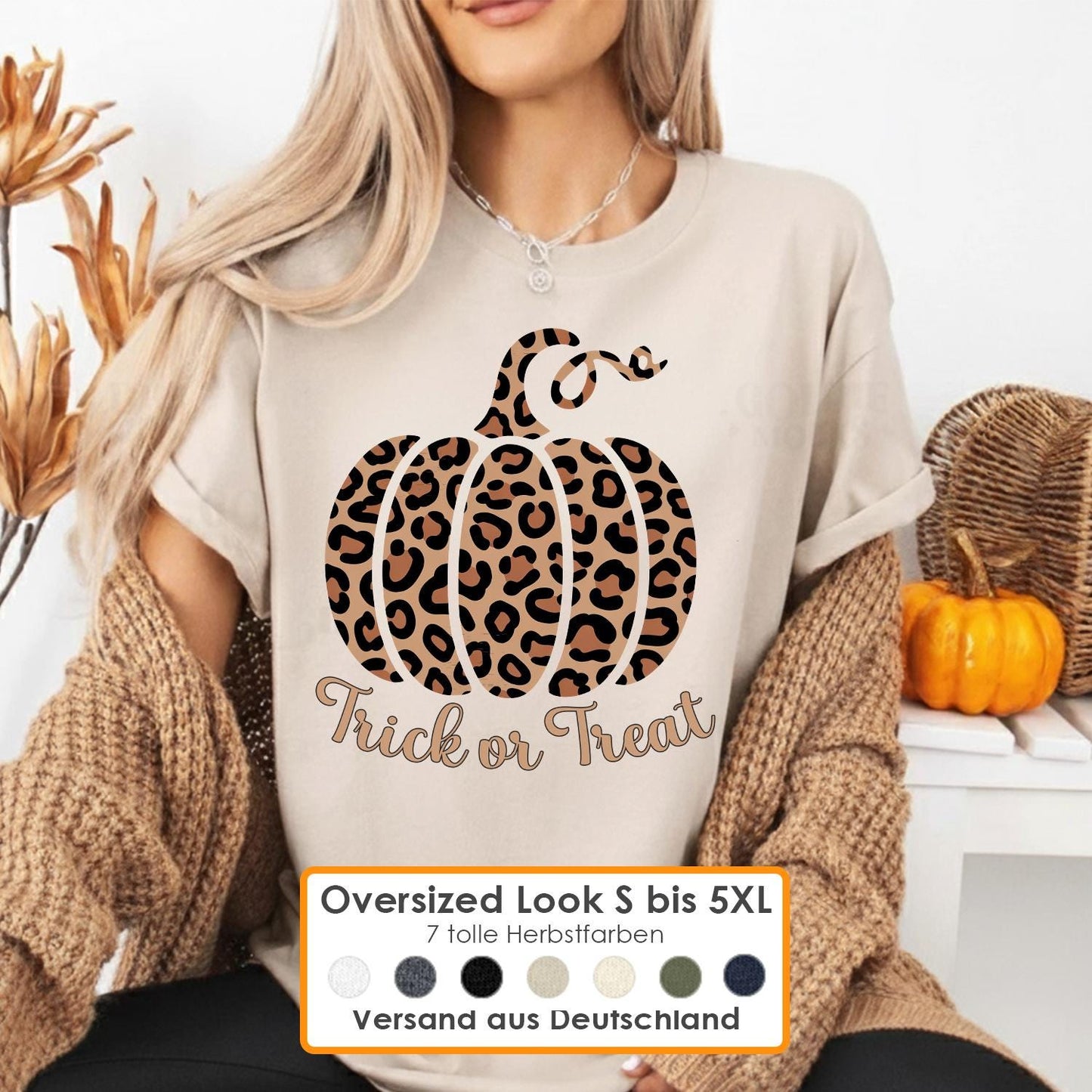 Pumpkin Leopard Shirt