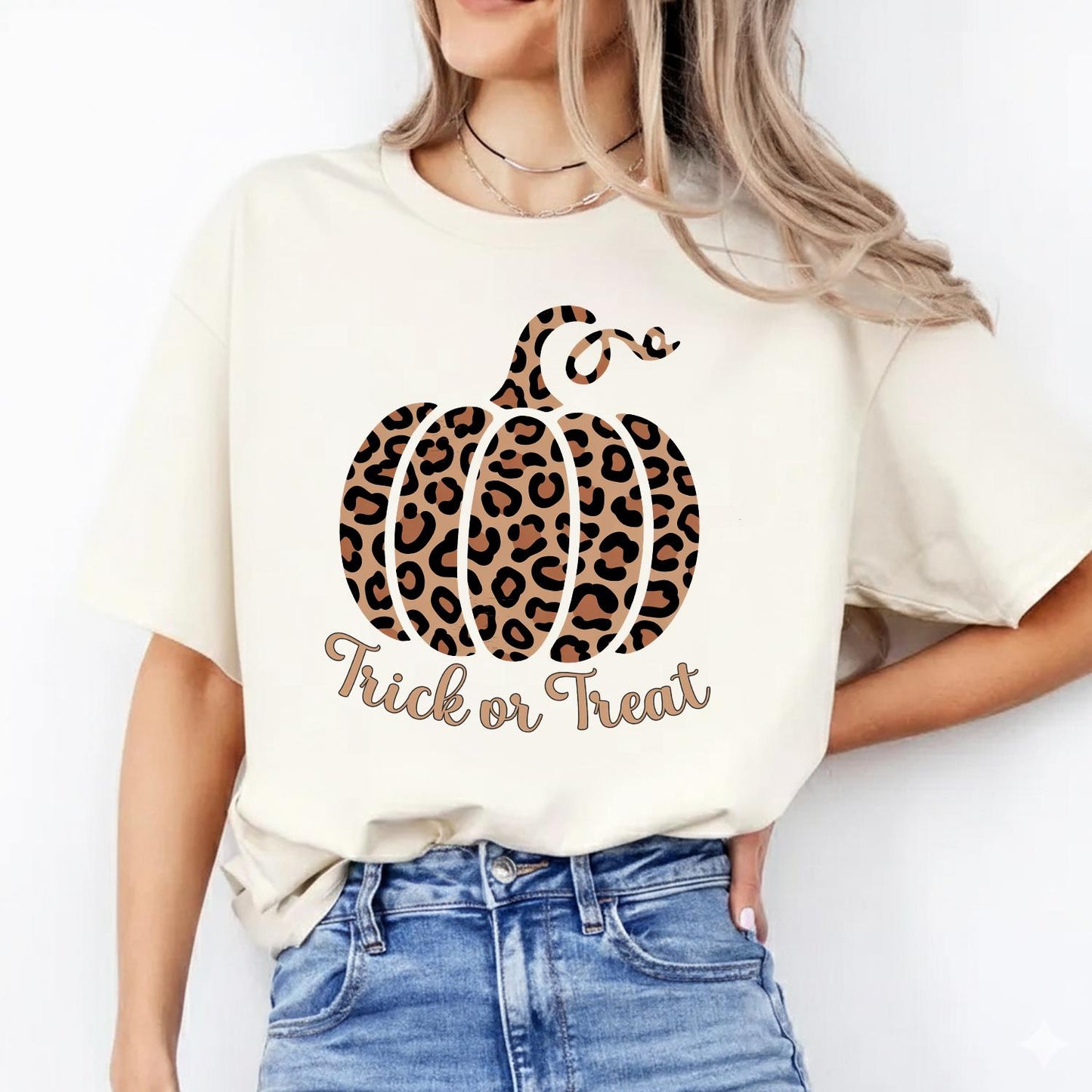 Pumpkin Leopard Shirt