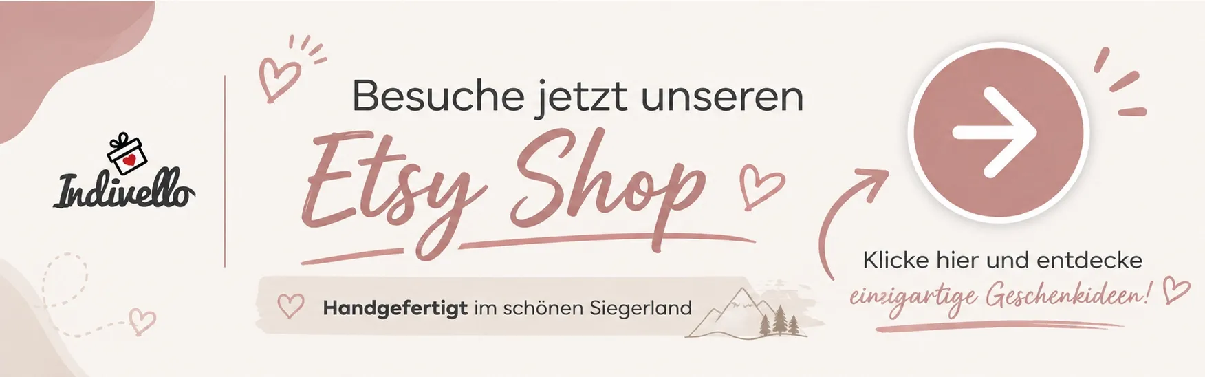 Besuche jetzt unseren Etsy-Shop und entdecke einzigartige, personalisierte Geschenkideen.