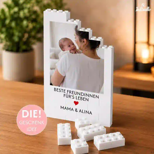Personalisiertes Fotogeschenk zur Geburt für die frisch gebackene Mama