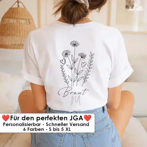 Personalisiertes Team-Braut-Shirt für den Junggesellinnenabschied