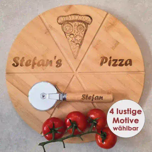 Personalisierter Pizzateller mit Gravur