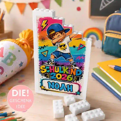 Personalisiertes Schulstart-Geschenk für Jungen im Graffiti-Style