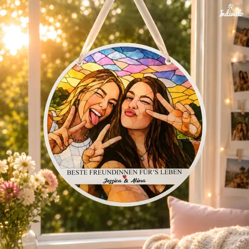Personalisierter Sonnenfänger mit Namen für die beste Freundin