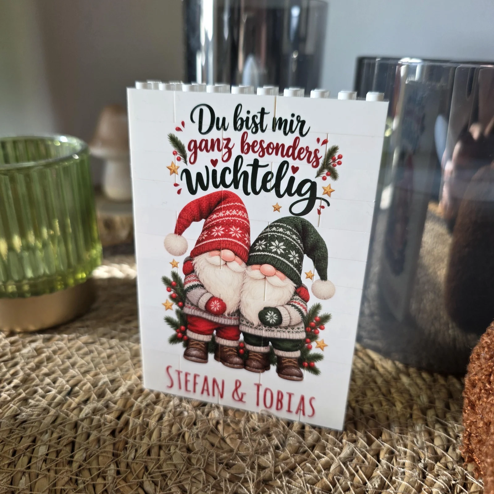 Wichtelgeschenk Beste Freunde - personalisiert mit zwei Namen - Weihnachtsgeschenk für Freunde - Beste Freunde Wichteln Geschenkidee Freunde