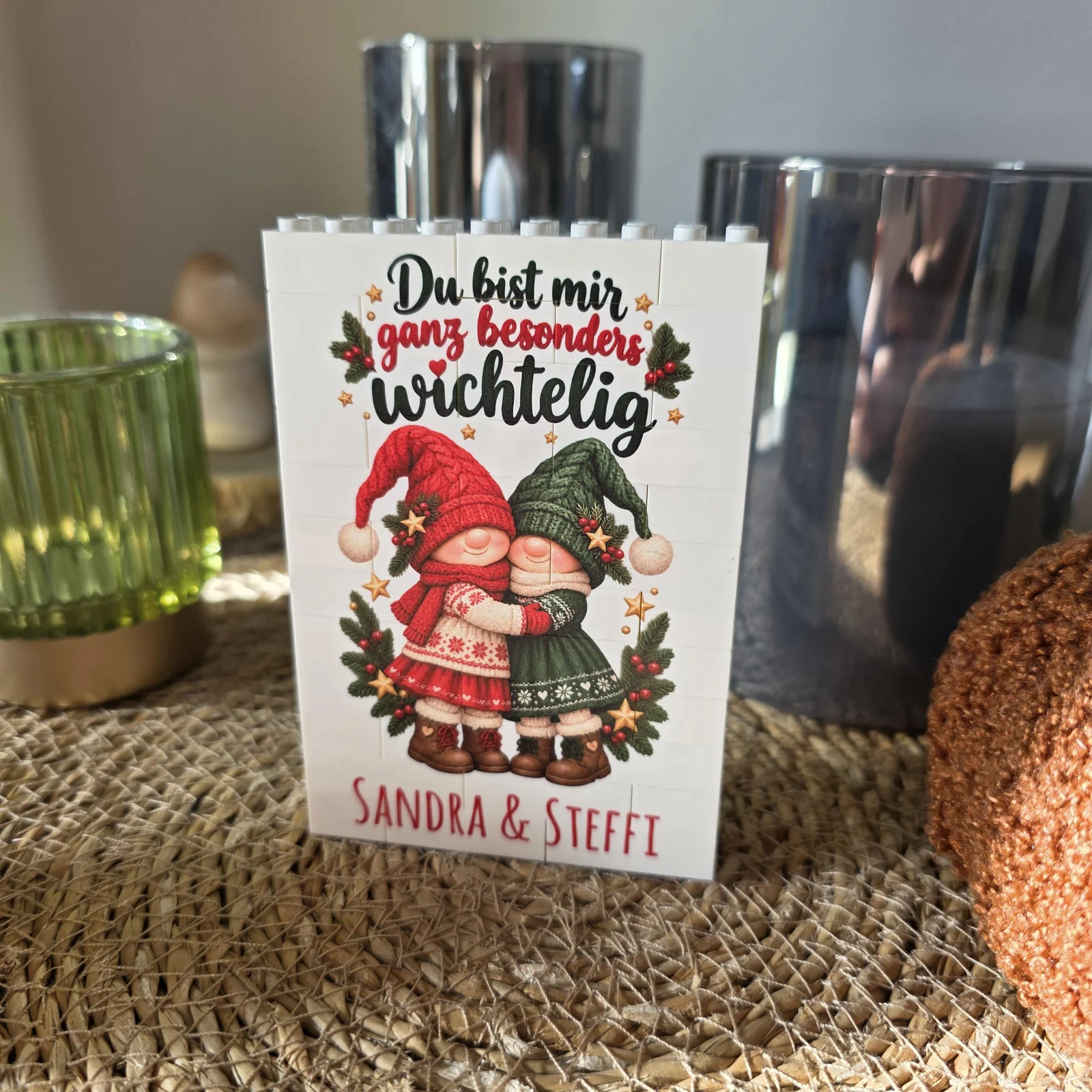 Wichtelgeschenk Beste Freunde - personalisiert mit zwei Namen - Weihnachtsgeschenk für Freunde - Beste Freunde Wichteln Geschenkidee Freunde