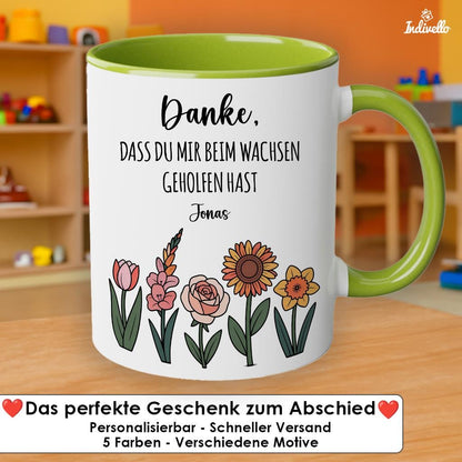 Personalisierte Tasse Danke Erzieherin