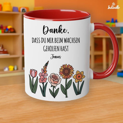 Personalisierte Tasse Danke Erzieherin