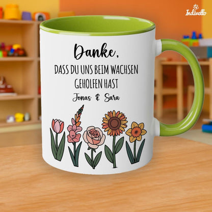 Personalisierte Tasse Danke Erzieherin