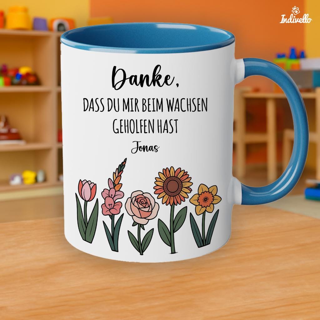 Personalisierte Tasse Danke Erzieherin