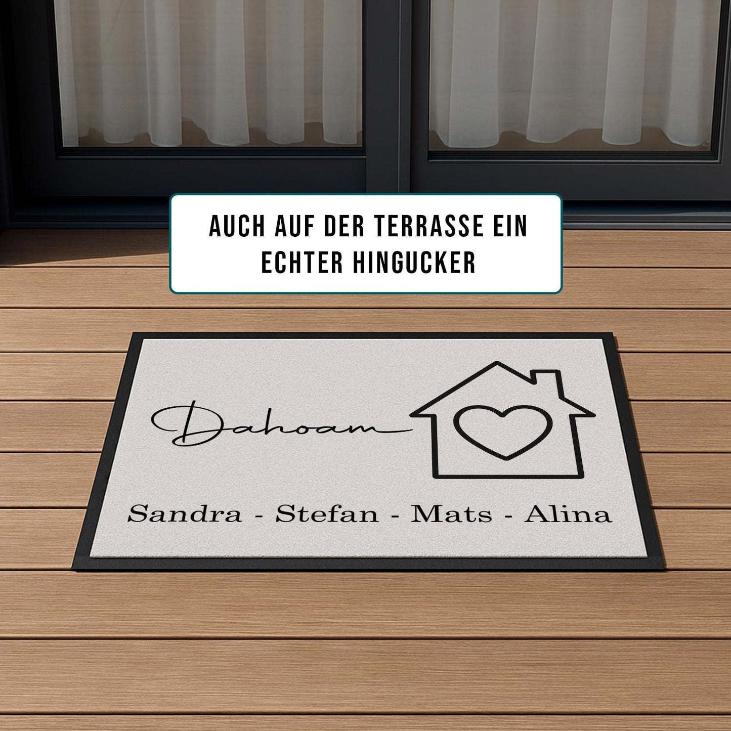 Personalisierte Fußmatte mit Wunschnamen