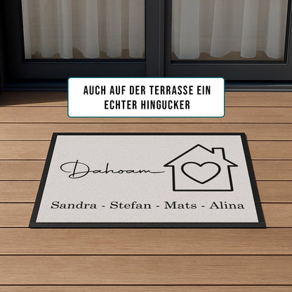 Personalisierte Fußmatte mit Wunschnamen