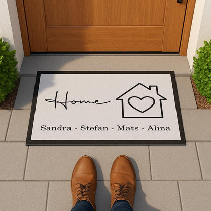 Personalisierte Fußmatte Hausmotiv
