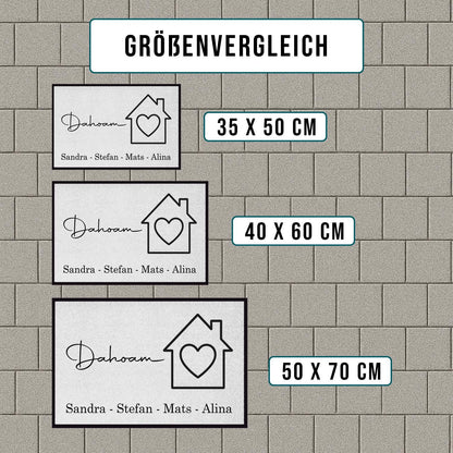 Personalisierte Fußmatte mit Wunschnamen