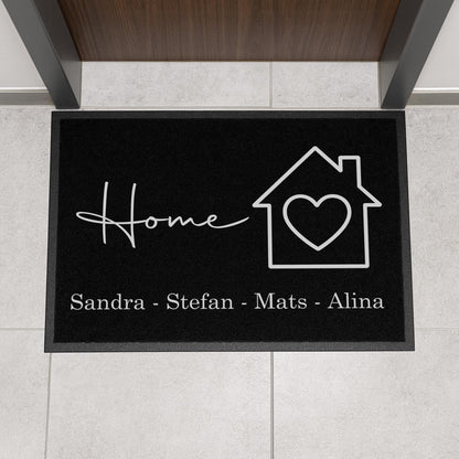 Personalisierte Fußmatte Hausmotiv