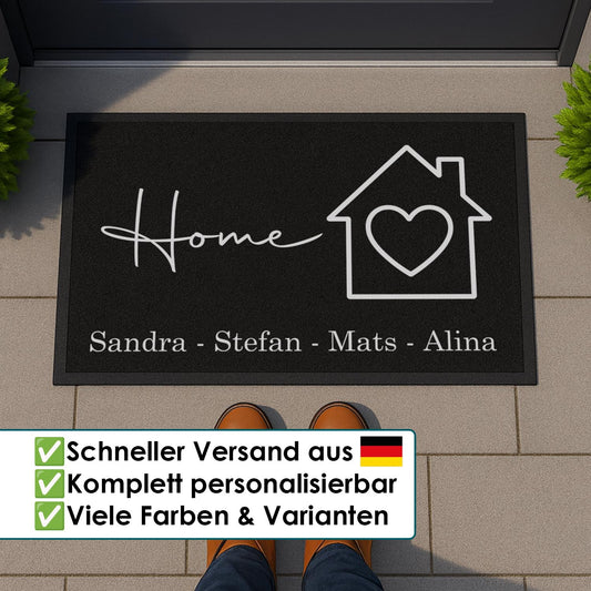 Personalisierte Fußmatte mit Wunschnamen