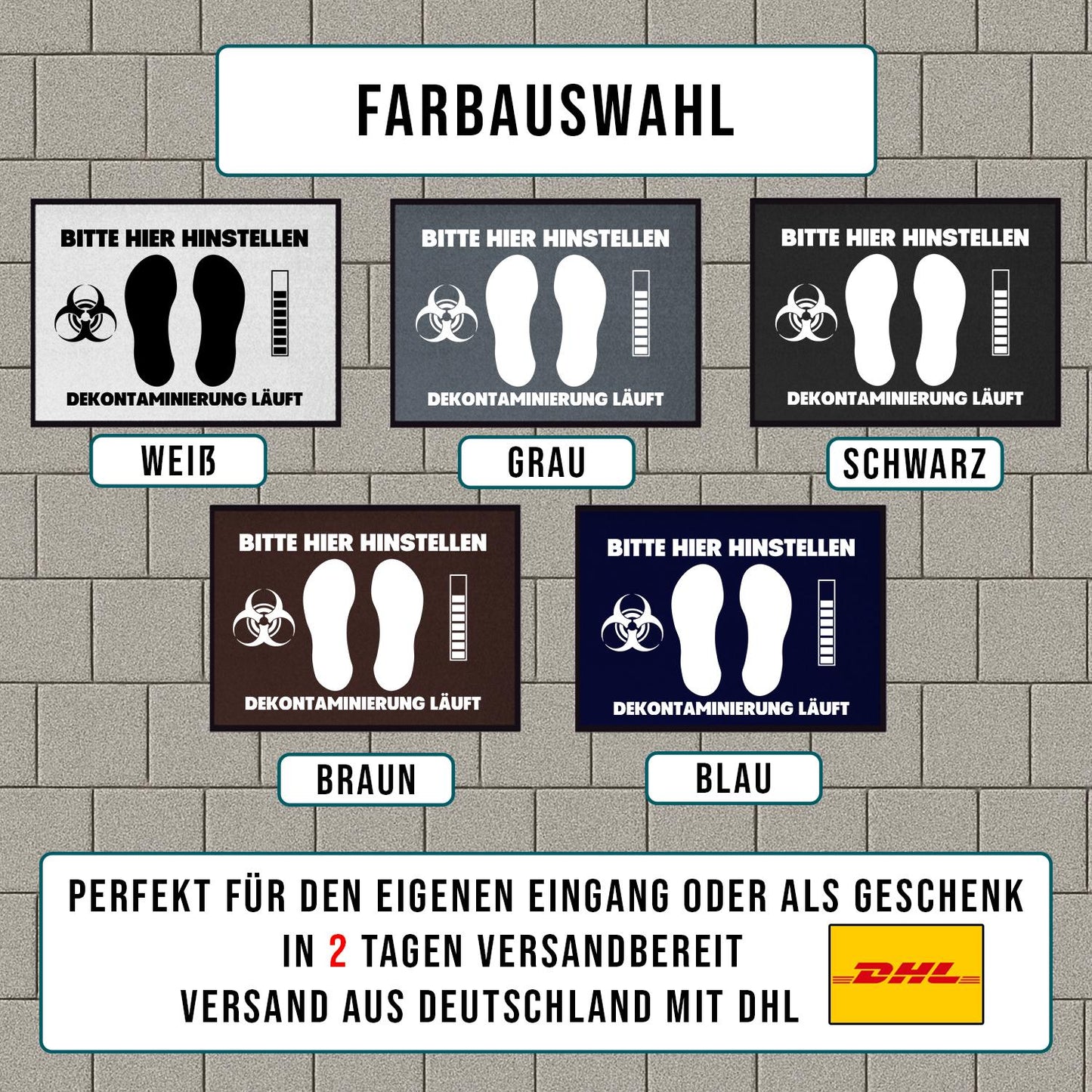 Lustige Fußmatte Kontaminierung läuft