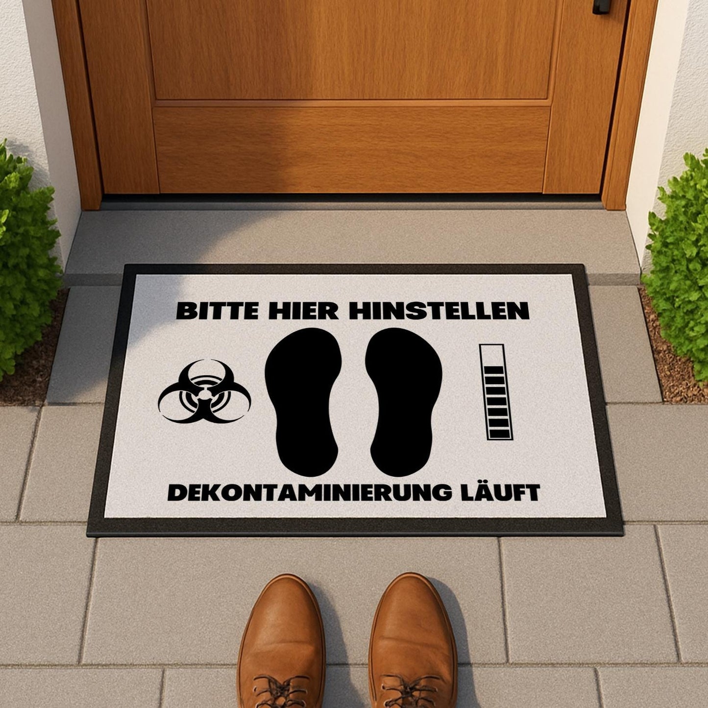 Lustige Fußmatte Kontaminierung läuft