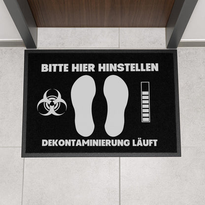 Lustige Fußmatte Kontaminierung läuft