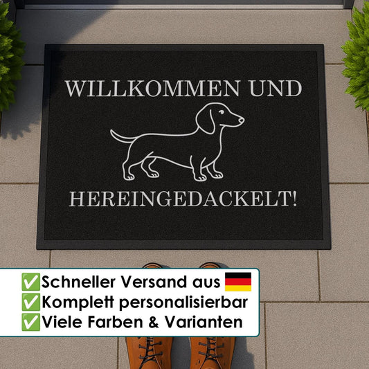 Lustige Fußmatte Dackel
