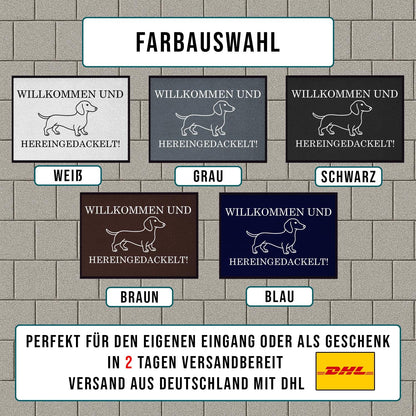 Lustige Fußmatte Dackel
