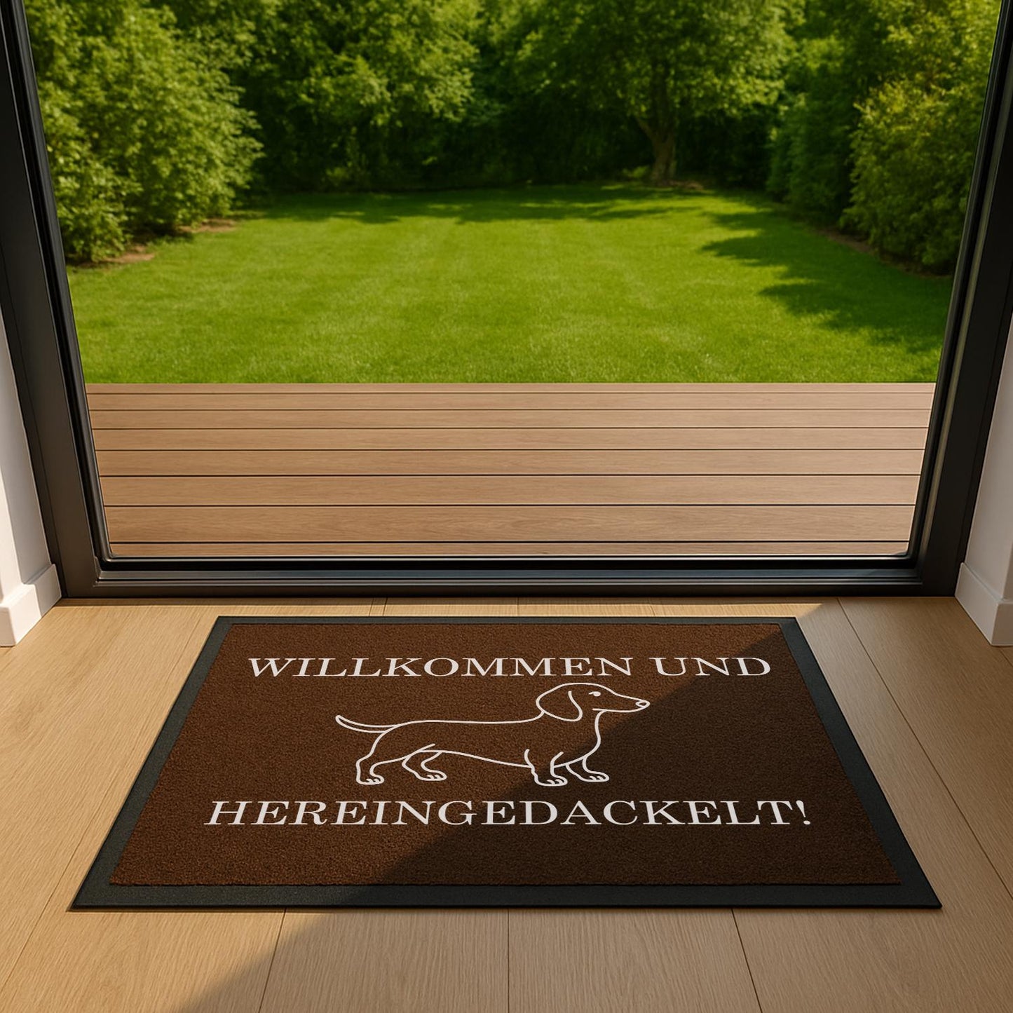 Lustige Fußmatte Dackel