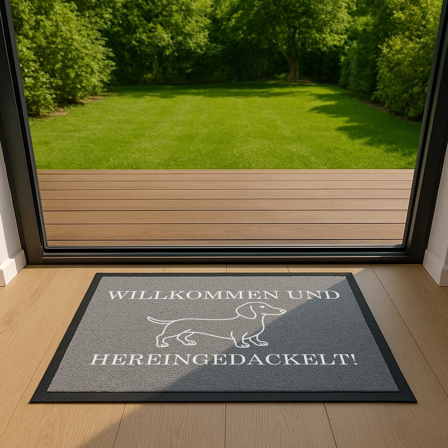 Lustige Fußmatte Dackel