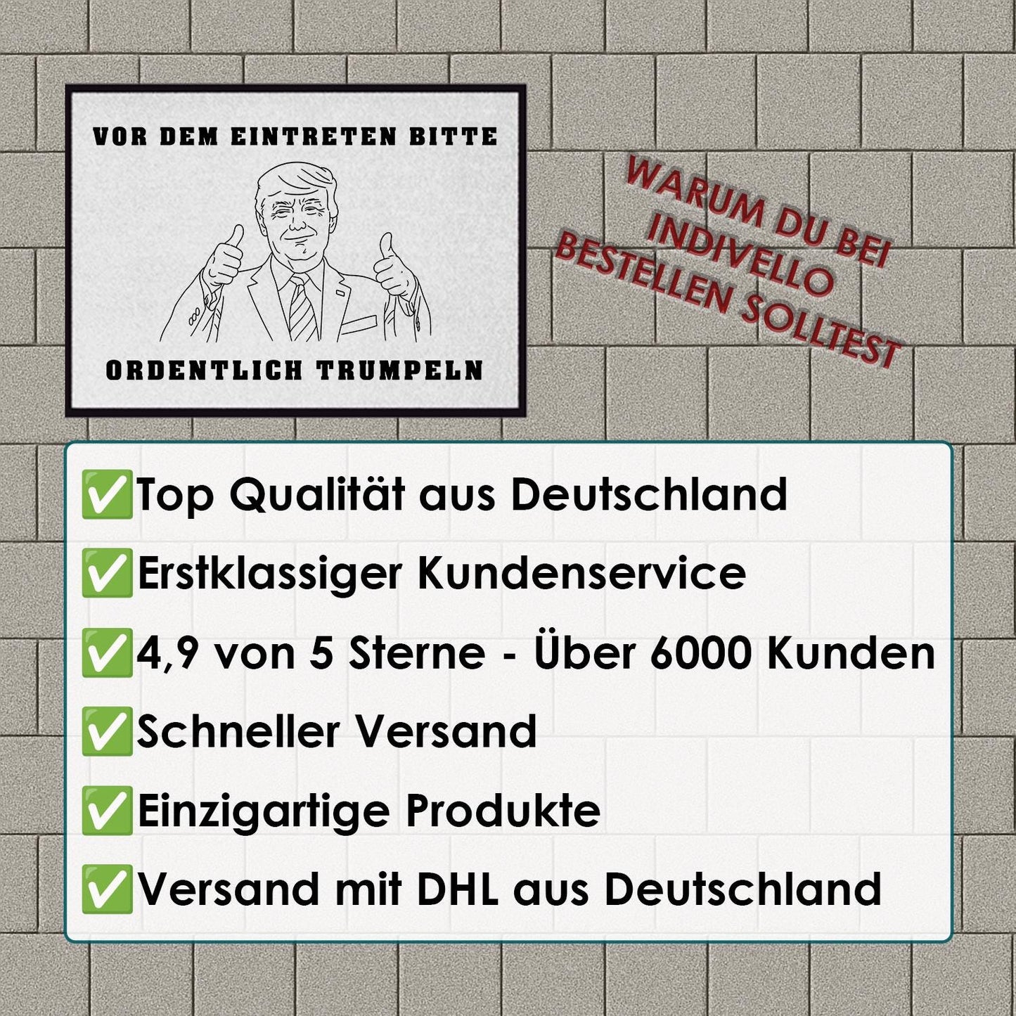Lustige Fußmatte