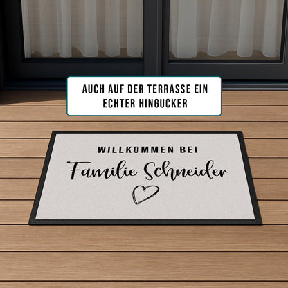 Fußmatte Willkommen bei Familie