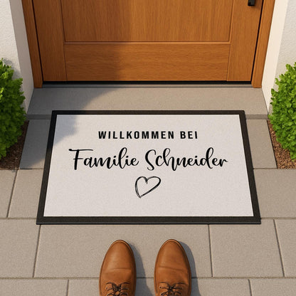 Fußmatte Willkommen bei Familie