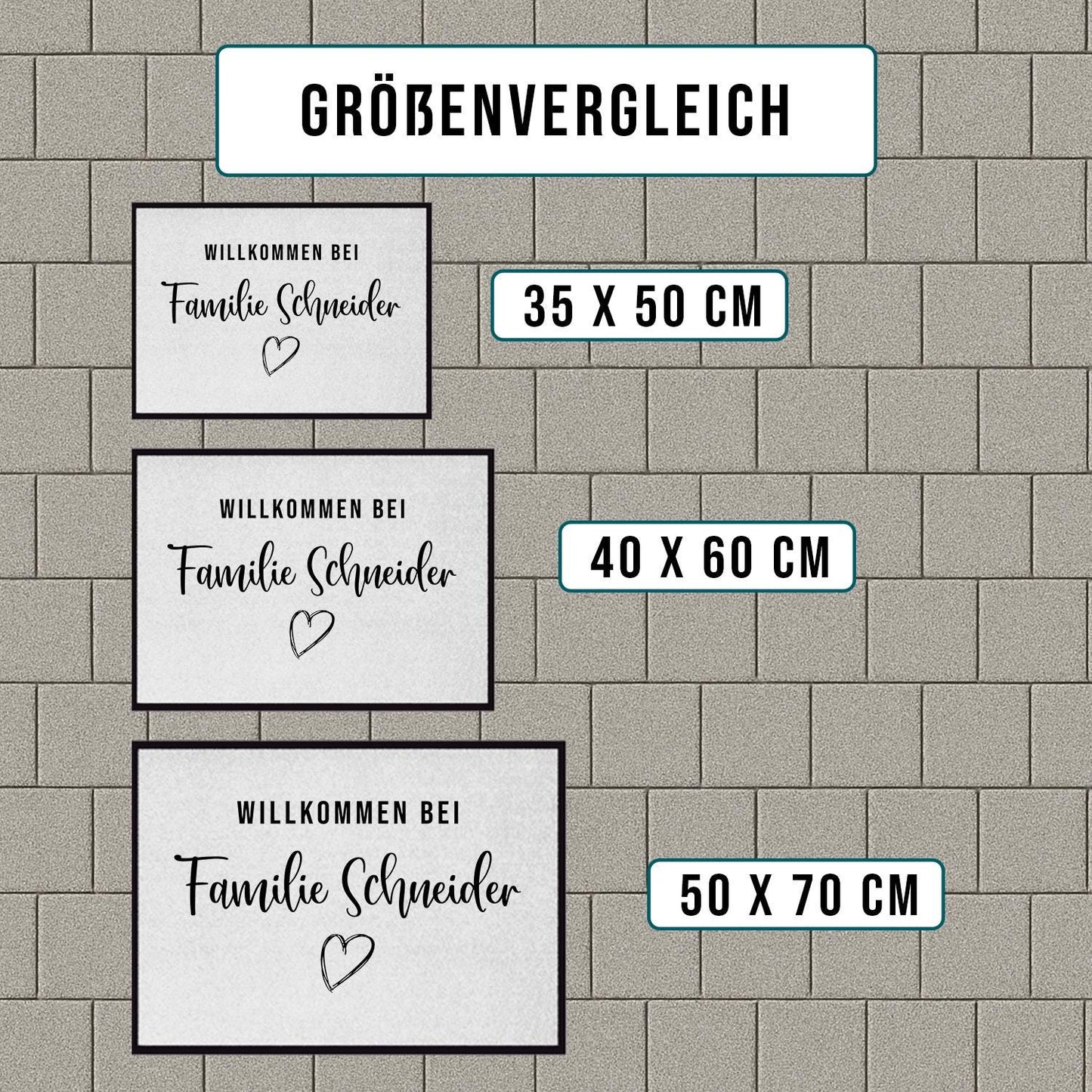 Fußmatte Willkommen bei Familie