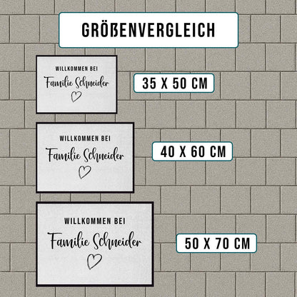 Fußmatte Willkommen bei Familie