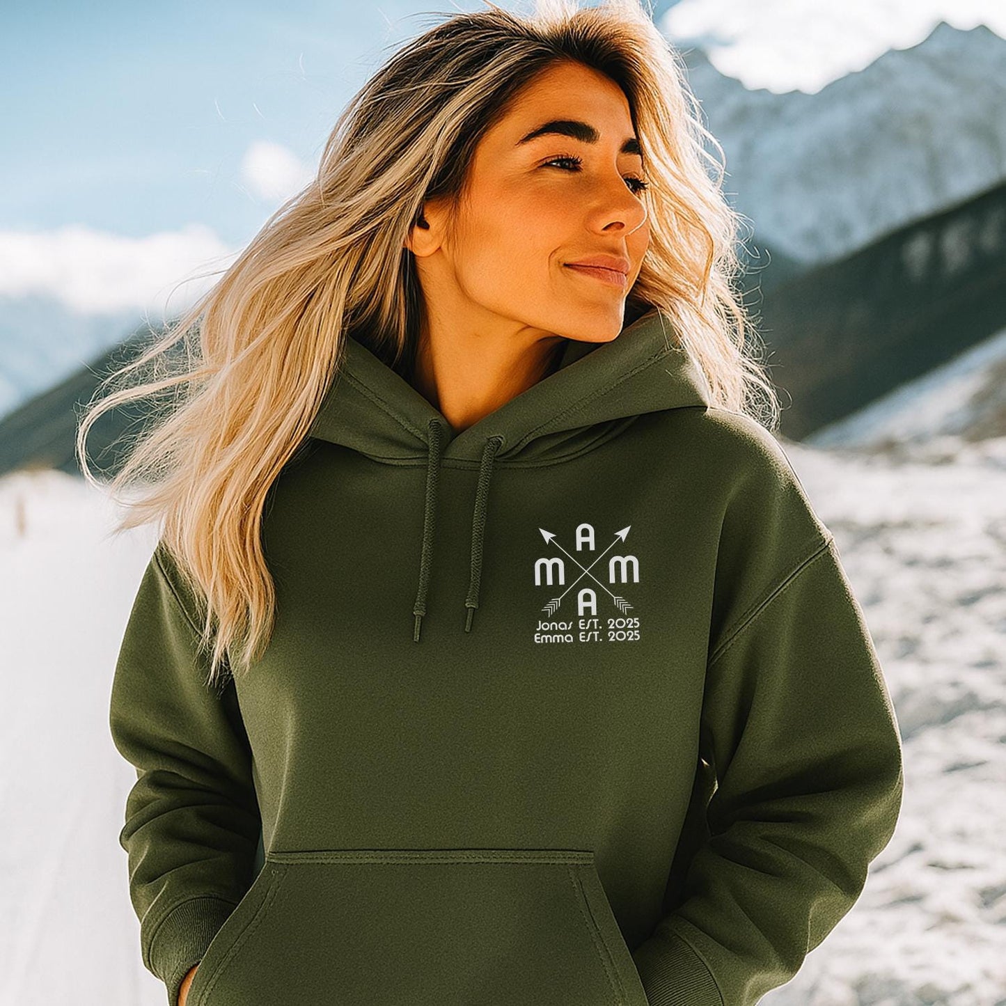 Hoodie personalisiert mit Namen der Kinder
