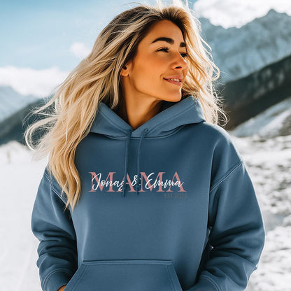 Hoodie MAMA und Namen der Kinder