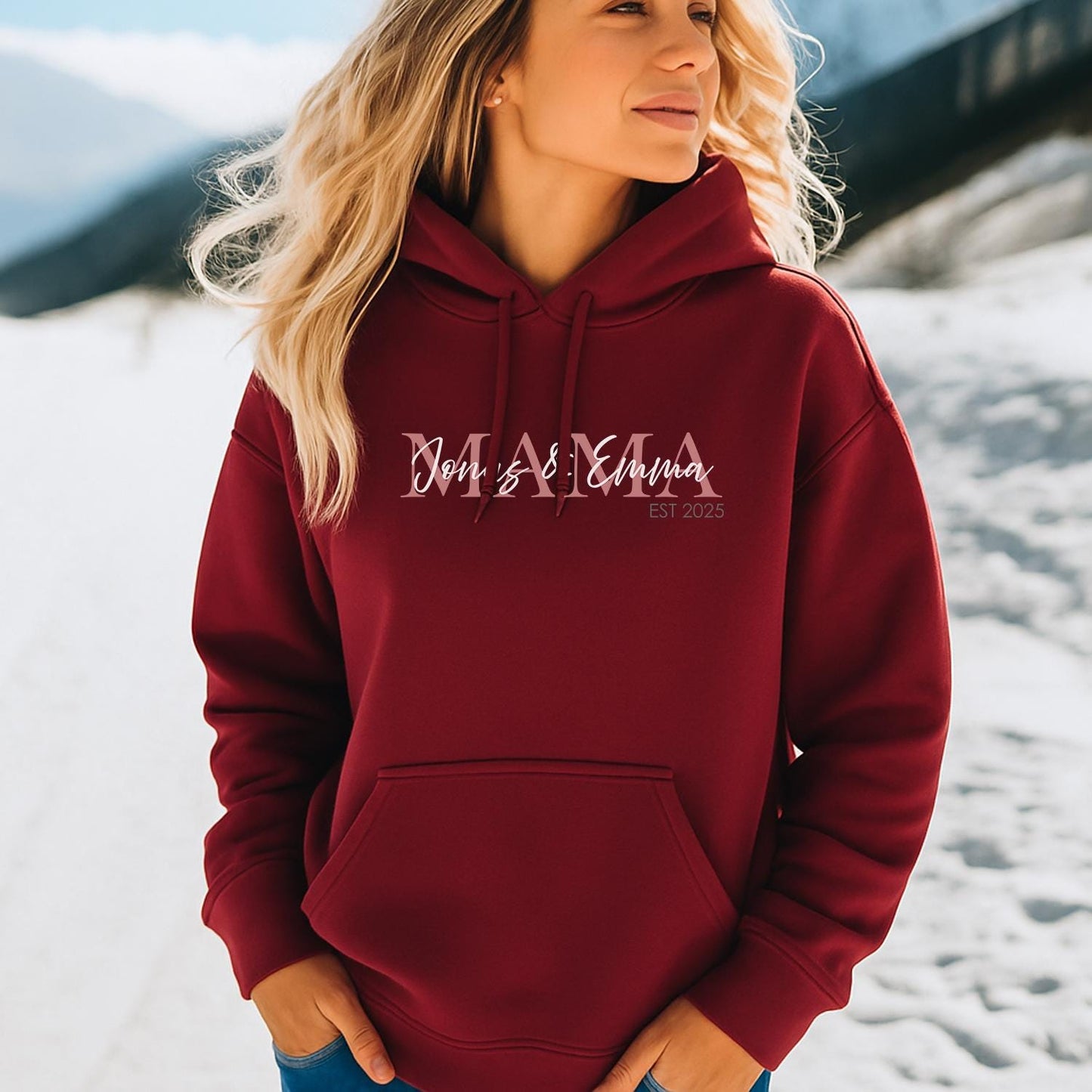 Hoodie MAMA und Namen der Kinder