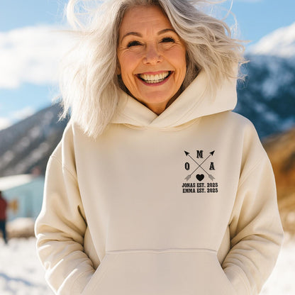 Oma Pullover mit Namen der Kinder