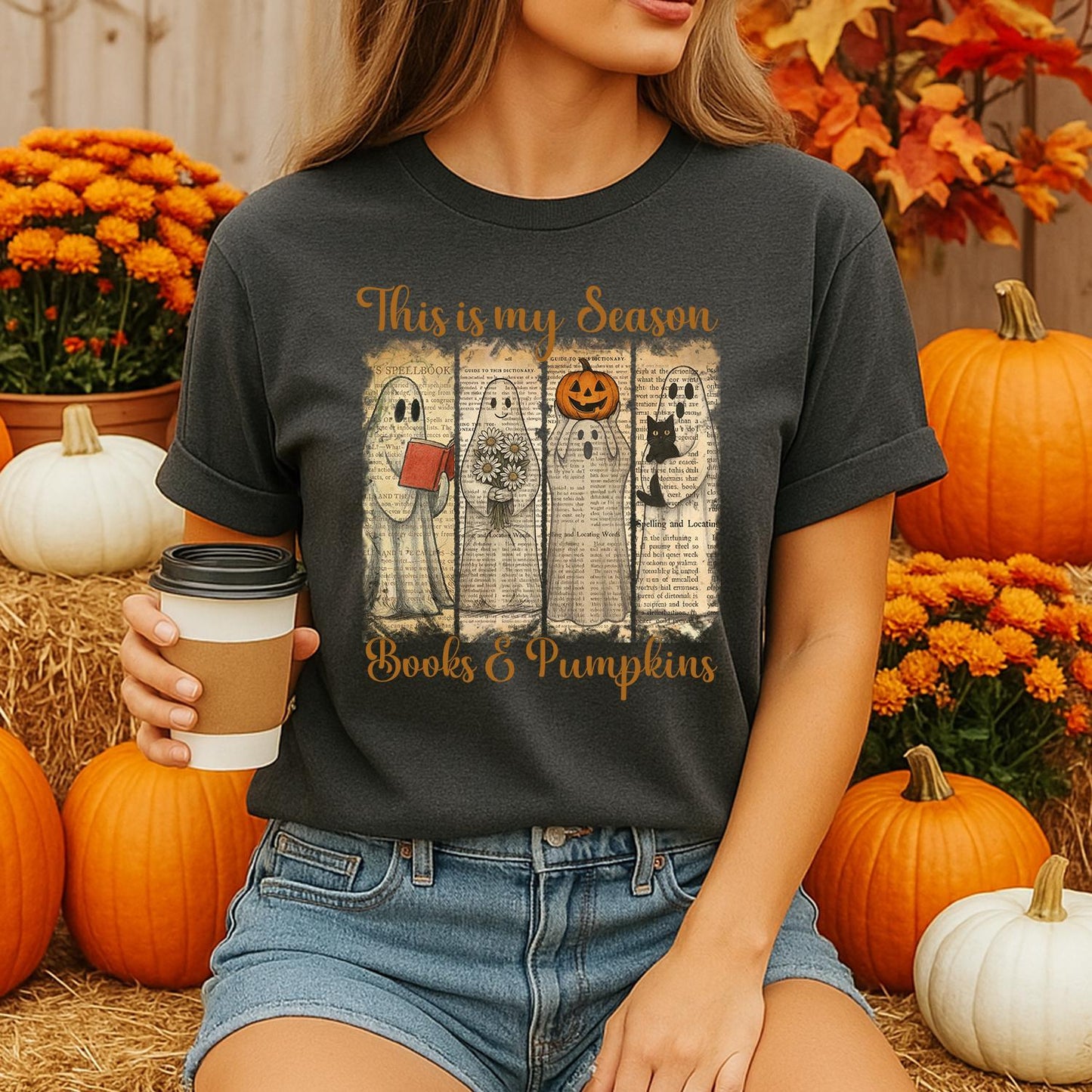Herbst T-Shirt für Bücherratten