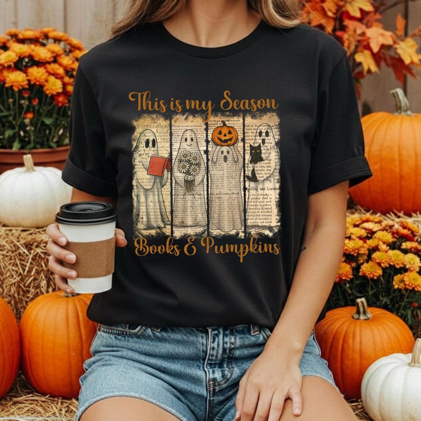 Herbst T-Shirt für Bücherratten