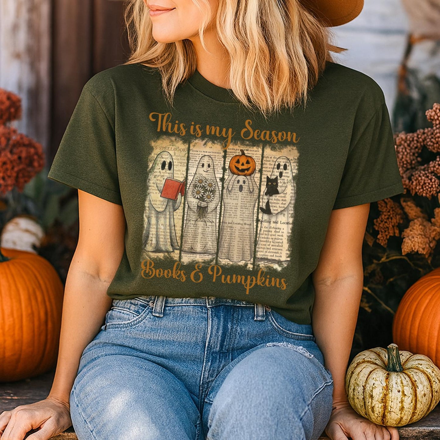 Herbst T-Shirt für Bücherratten