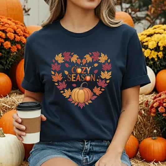 Herz aus Blätter Herbst Shirt