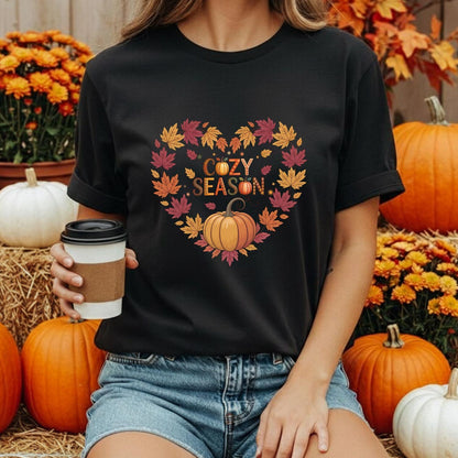Herz aus Blätter Herbst Shirt