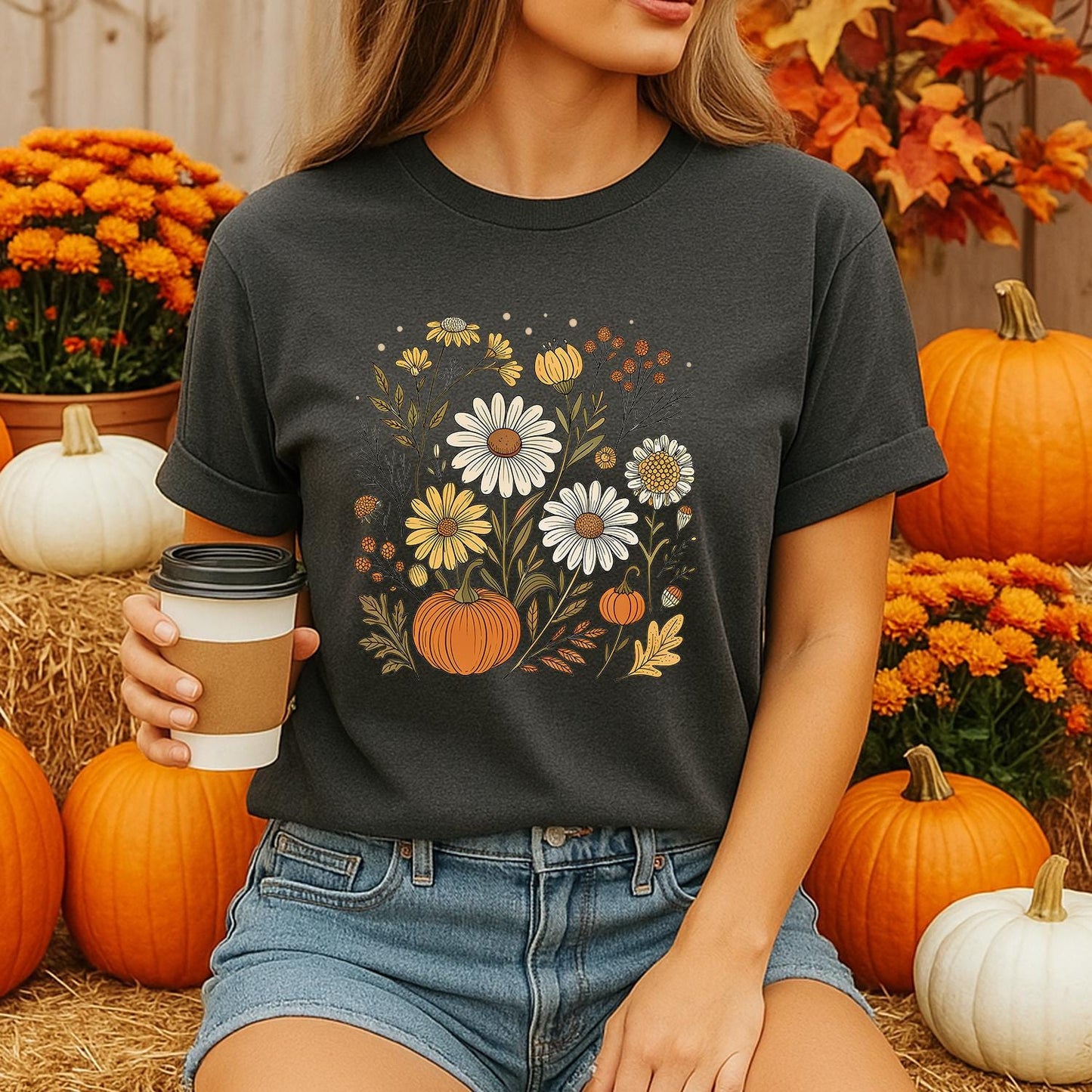 Florales Herbst Shirt