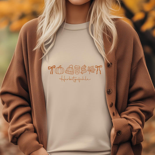 Herbstgefühle Doodle Damen T-Shirt