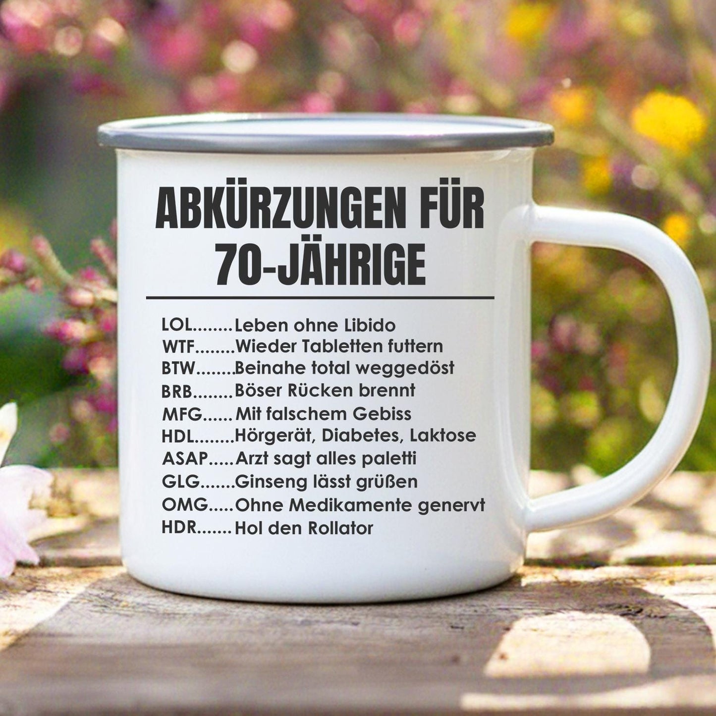 Lustige Tasse 70. Geburtstag