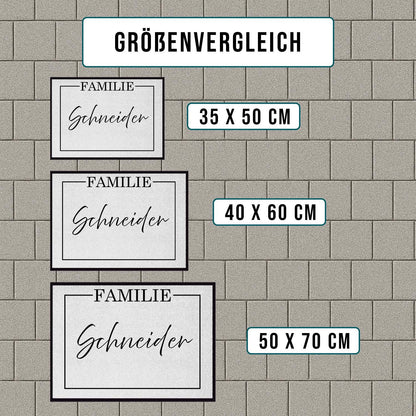 Personalisierte Fußmatte Familie