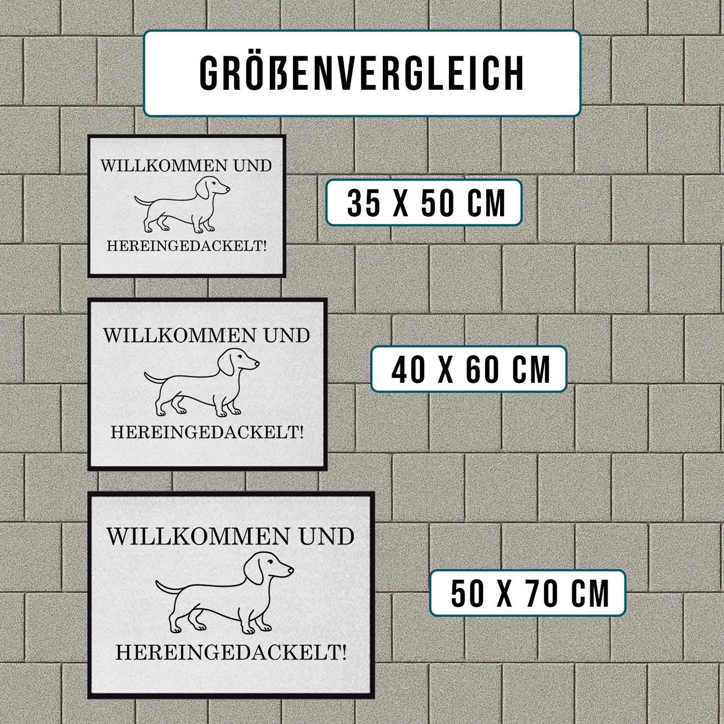 Lustige Fußmatte Dackel