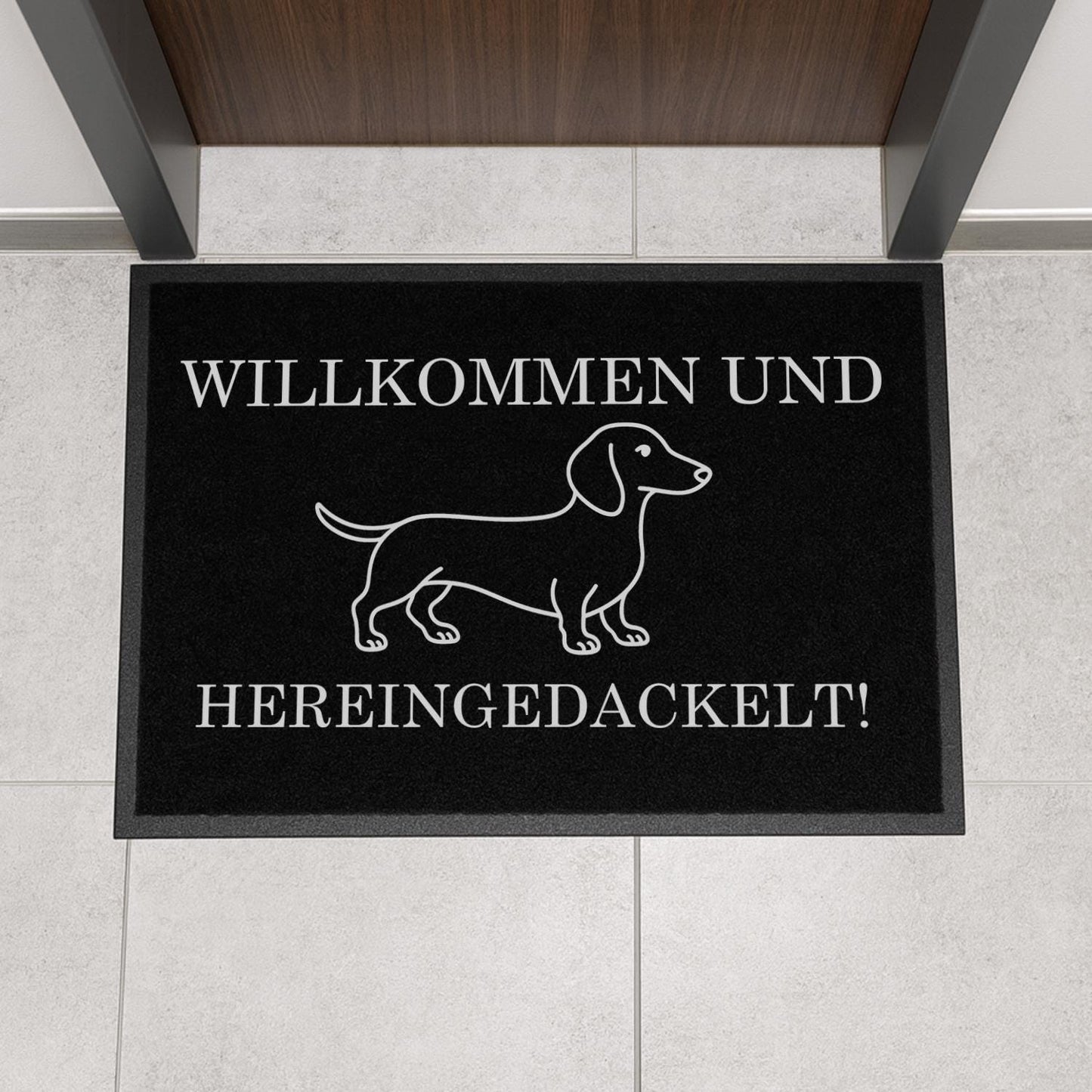 Lustige Fußmatte Dackel