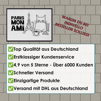Fußmatte mit Katze Paris Mon Ami