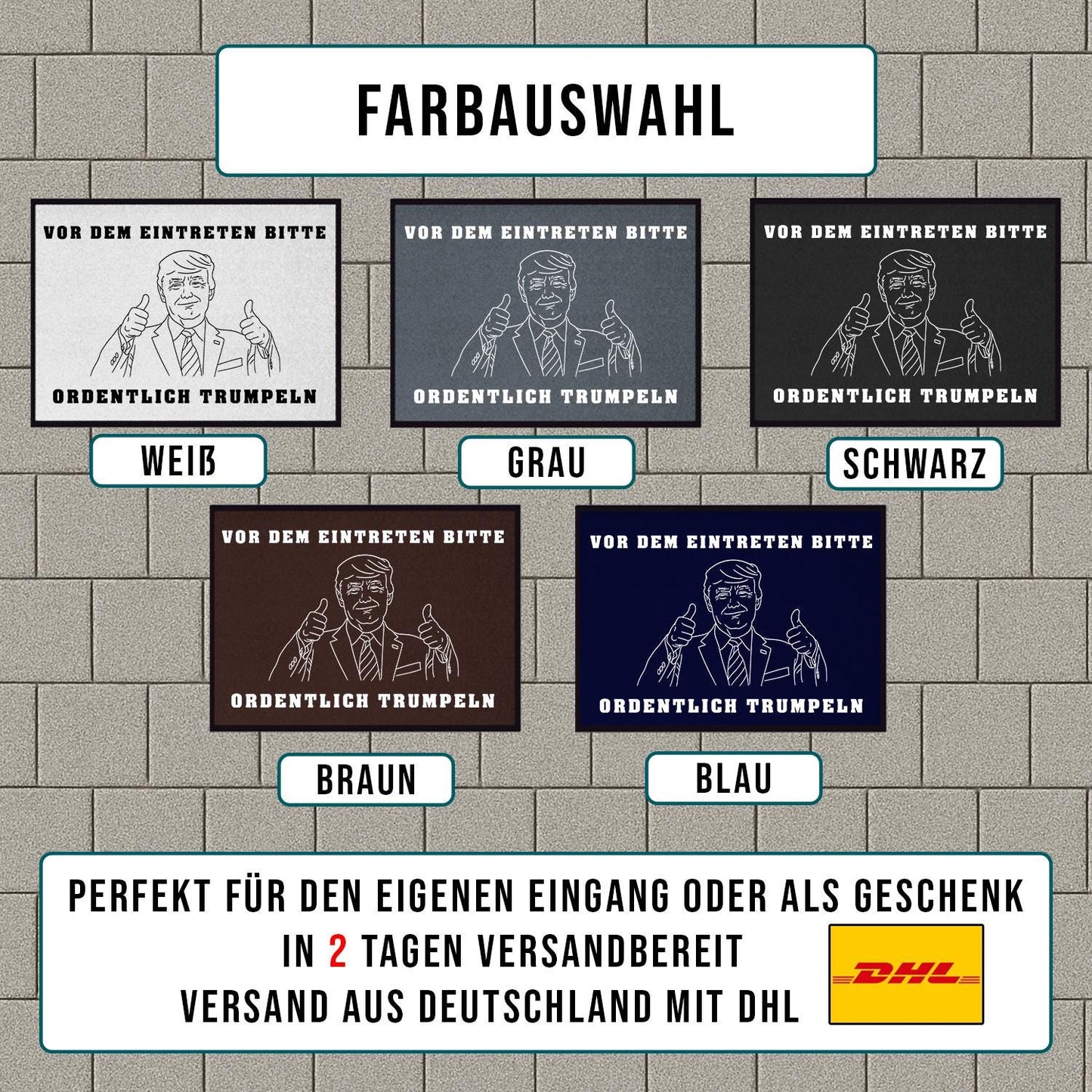 Lustige Fußmatte