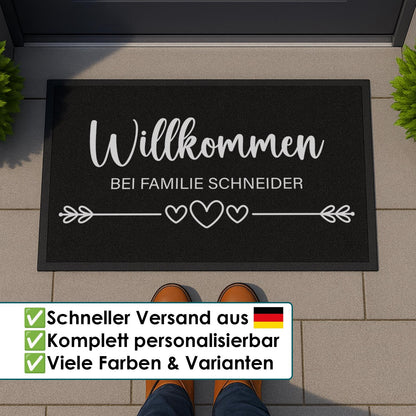 Fußmatte mit Familienname